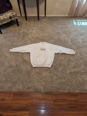 Mens Vintage 90s St Thomas USVI We Be Jammin White Graphic Sweatshirt XL